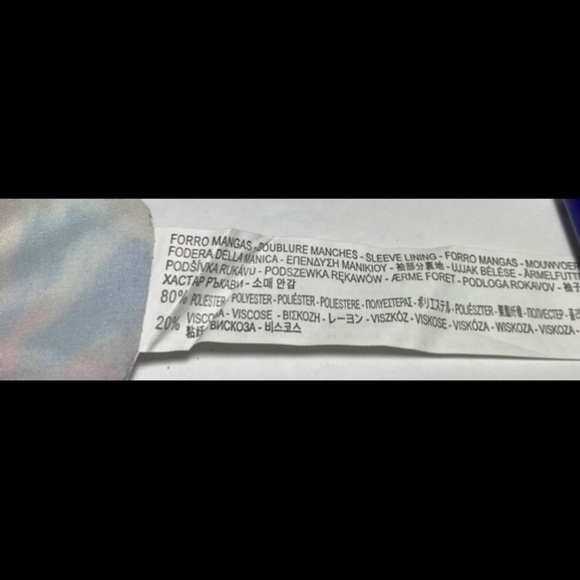 𝅺ZARA Bomber Jacket Tie-Dye All Over Print  Long Sleeve, Pockets, Zipper - Picture 12 of 16